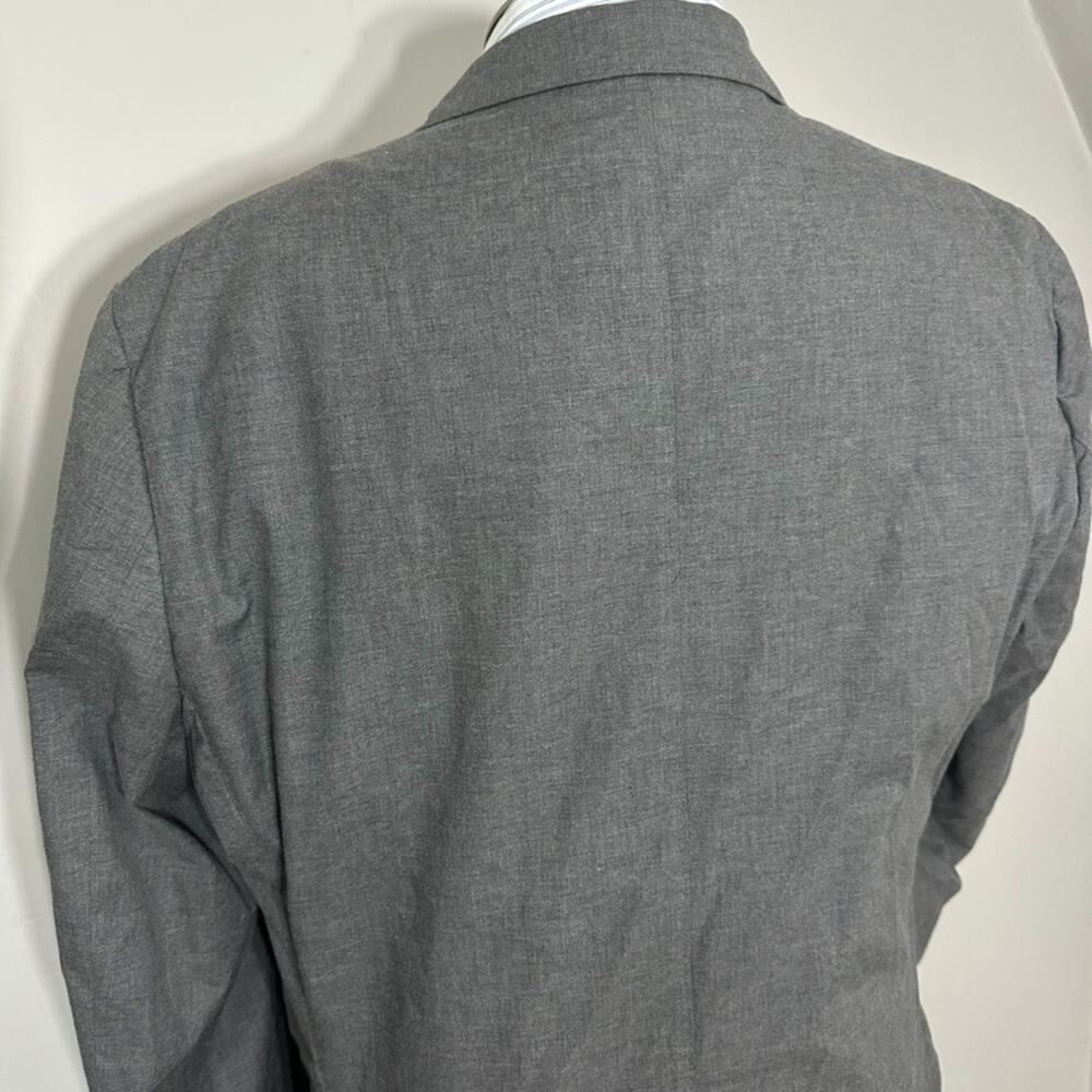 Massimo Dutti Gray Blazer Jacket 2 Button Sz 48 Italian Cotton Career Business - Picture 7 of 9